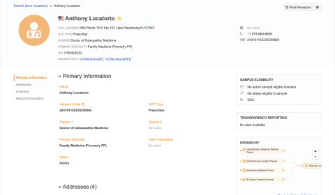 Datos de referencia completos de los clientes